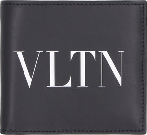 Valentino Garavani - VLTN leather flap-over wallet-1